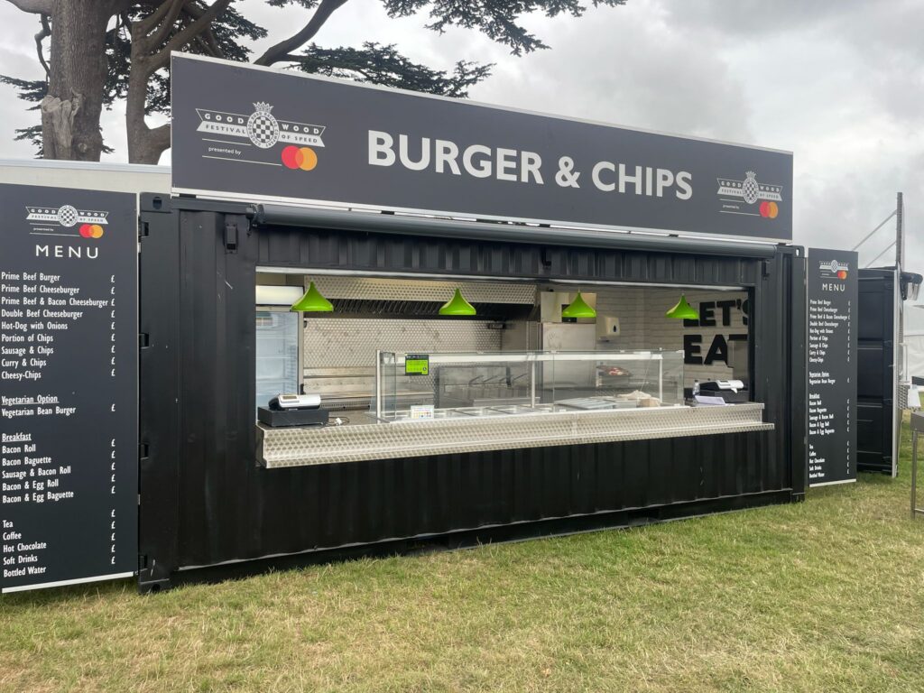 Goodwood Festival Catering Unit Signs